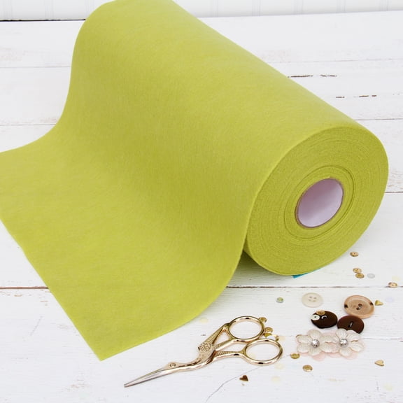 Threadart Premium Felt Roll - 12" x 10yd | Soft Wool-Like Feel | 1.2mm Thick for DIY Crafts, Sewing, Crafting Projects | Compatible with Cricut Maker | Moss Green