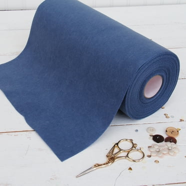 Threadart Premium Felt Roll - 12" x 10yd | Soft Wool-Like Feel | 1.2mm Thick for DIY Crafts, Sewing, Crafting Projects | Compatible with Cricut Maker | Denim