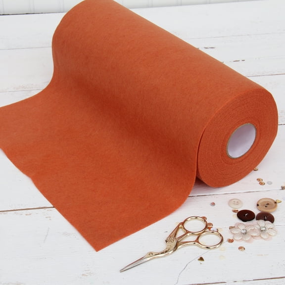 Threadart Premium Felt Roll - 12" x 10yd | Soft Wool-Like Feel | 1.2mm Thick for DIY Crafts, Sewing, Crafting Projects | Compatible with Cricut Maker | Rust