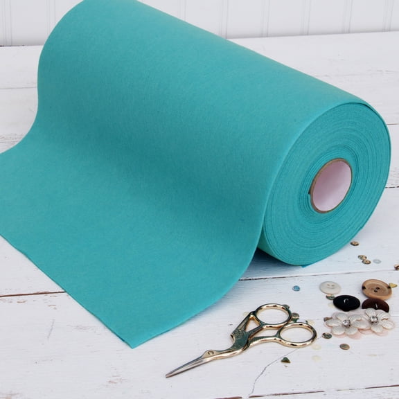 Threadart Premium Felt Roll - 12" x 10yd | Soft Wool-Like Feel | 1.2mm Thick for DIY Crafts, Sewing, Crafting Projects | Compatible with Cricut Maker | Teal