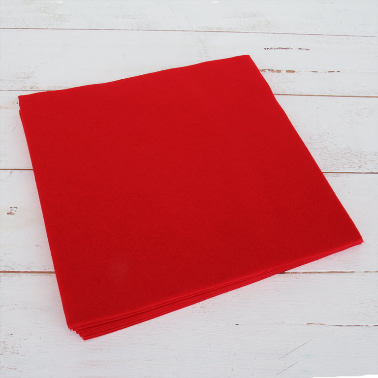 Threadart Premium Felt Sheets - 10 Sheets - 12 x 12 - Red, Soft  Wool-Like Feel, 1.2mm Thick for DIY Crafts, Sewing, Crafting Projects