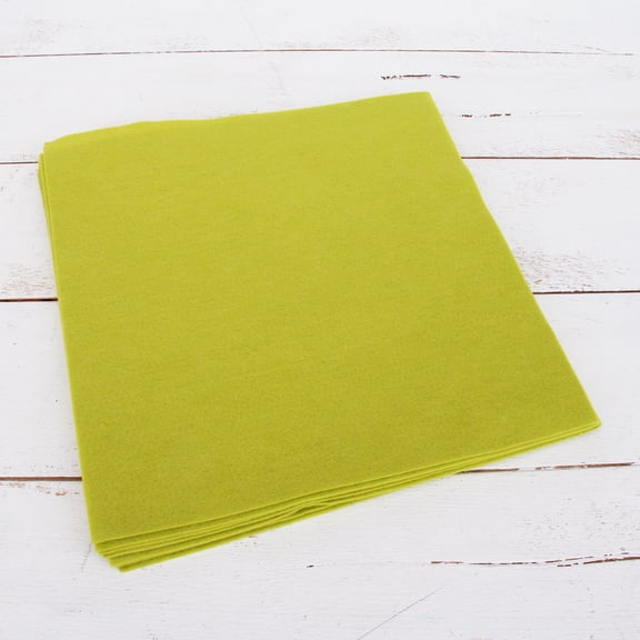 Threadart Premium Felt Sheets - 10 Sheets - 12" x 12" - Moss Green | Soft Wool-Like Feel | 1.2mm Thick for DIY Crafts, Sewing, Crafting Projects | Compatible with Cricut Maker