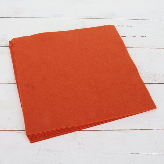 Threadart Premium Felt Sheets - 10 Sheets - 12" x 12" - Rust | Soft Wool-Like Feel | 1.2mm Thick for DIY Crafts, Sewing, Crafting Projects | Compatible with Cricut Maker