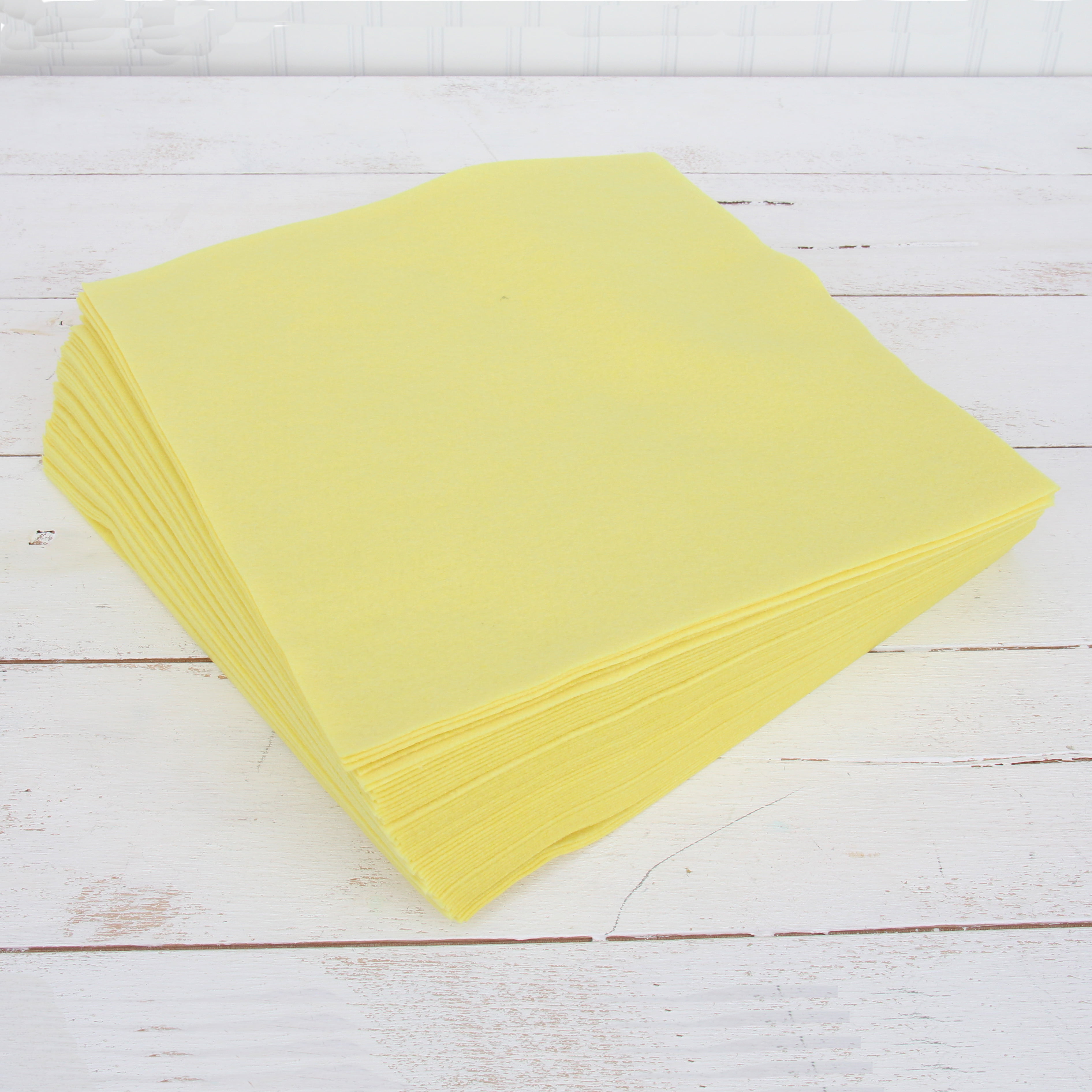 Threadart Premium Felt Sheets - 50 Sheets - 12 x 12 - Light Yellow | Soft  Wool-Like Feel | 1.2mm Thick for DIY Crafts, Sewing, Crafting Projects 