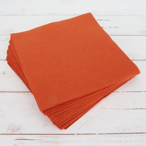 Threadart Premium Felt Sheets - 50 Sheets - 12" x 12" - Rust | Soft Wool-Like Feel | 1.2mm Thick for DIY Crafts, Sewing, Crafting Projects | Compatible with Cricut Maker