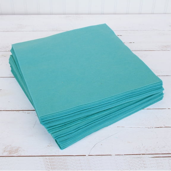 Threadart Premium Felt Sheets - 50 Sheets - 12" x 12" - Teal | Soft Wool-Like Feel | 1.2mm Thick for DIY Crafts, Sewing, Crafting Projects | Compatible with Cricut Maker