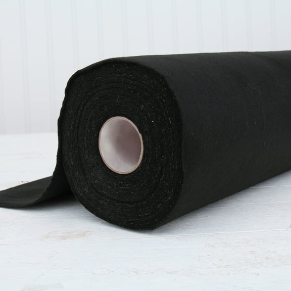 Threadart Premium Felt By the Yard - 36" Wide - Black | Soft Wool-Like Feel | 1.2mm Thick for DIY Crafts, Sewing, Crafting Projects | Compatible with Cricut Maker