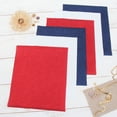 thumbnail image 1 of Threadart Red White & Blue 10" x 12" Glitter Heat Transfer Vinyl Precut Sheets | 2 White 2 Red & 2 Navy Sheets | Glitter Colors Bundle Pack | Compatible with Cricut Silhouette and Cameo |&nbsp;HTV, 1 of 8