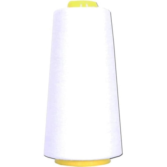 Threadart Serger Thread - Polyester Sewing - 2750 Yard Cone 40/2 - White C67 C67