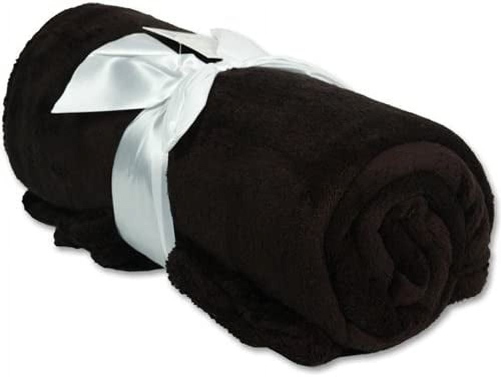 Threadart Super Soft Ultra Plush Fleece Throw Blankets 50"x60" | Fuzzy Soft Cozy Microfiber | Black | 11 Colors available