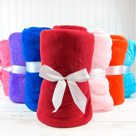 Threadart Super Soft Ultra Plush Fleece Throw Blankets 50"x60" | Fuzzy Soft Cozy Microfiber | Maroon | 11 Colors available