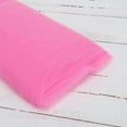 thumbnail image 1 of Threadart Tulle Bolt - 54" by 20 Yards (60 ft) Fabric for Wedding and Decoration - Hot Pink, 1 of 9