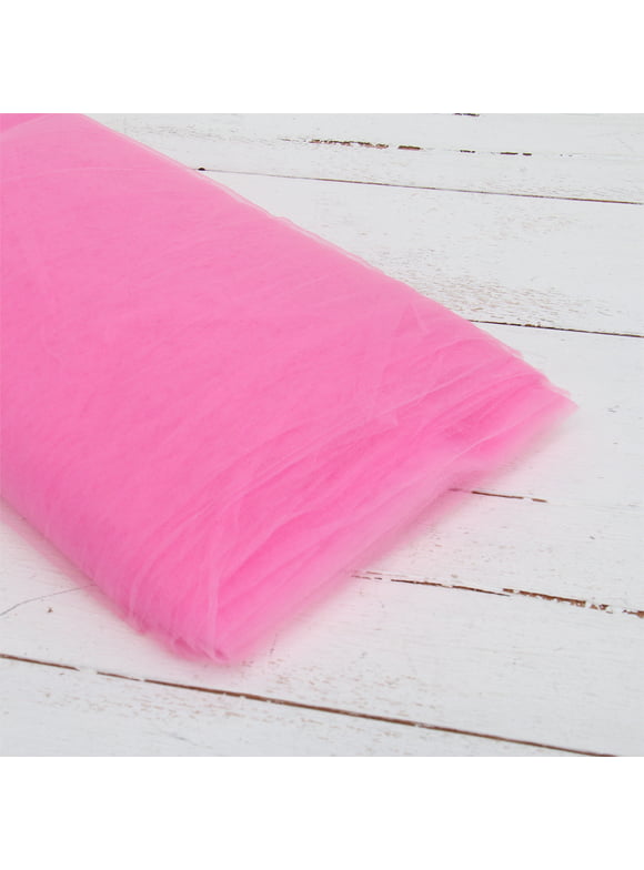 Threadart Tulle Bolt - 54" by 20 Yards (60 ft) Fabric for Wedding and Decoration - Hot Pink