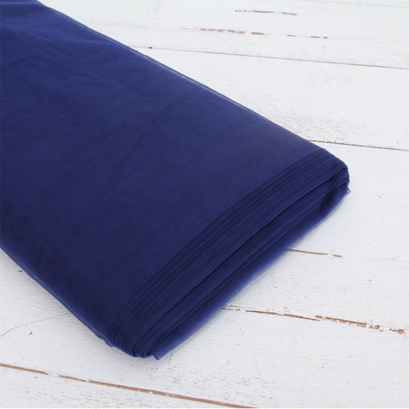 Threadart Tulle Bolt - 54" by 20 Yards (60 ft) Fabric for Wedding and Decoration - Navy