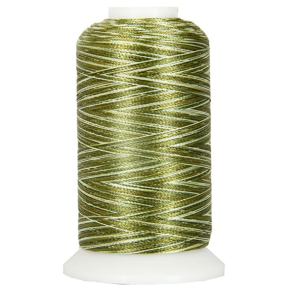 Threadart Variegated Polyester Embroidery Thread - 40wt - 1000m - 25 Colors Available - No. 10 - Garden Greens