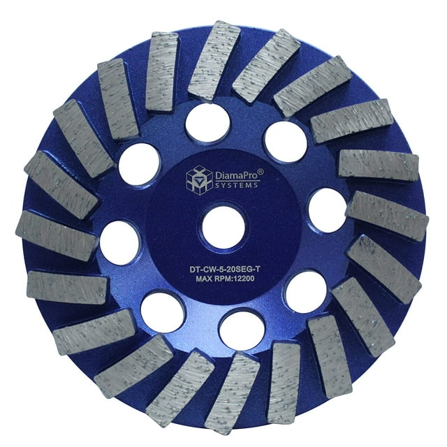Threaded 5 Inch 20 Segment Turbo Concrete Grinding Cup Wheel for