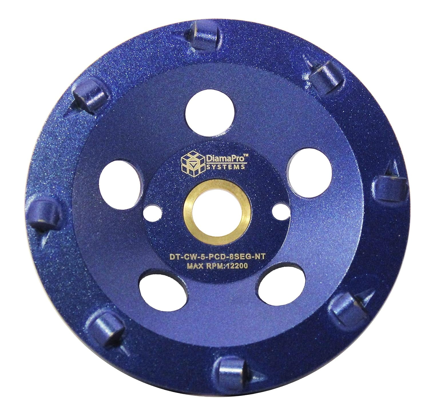 Threaded 5 Inch 8 Segment 1/4 Round PCD Concrete Grinding Cup Wheel