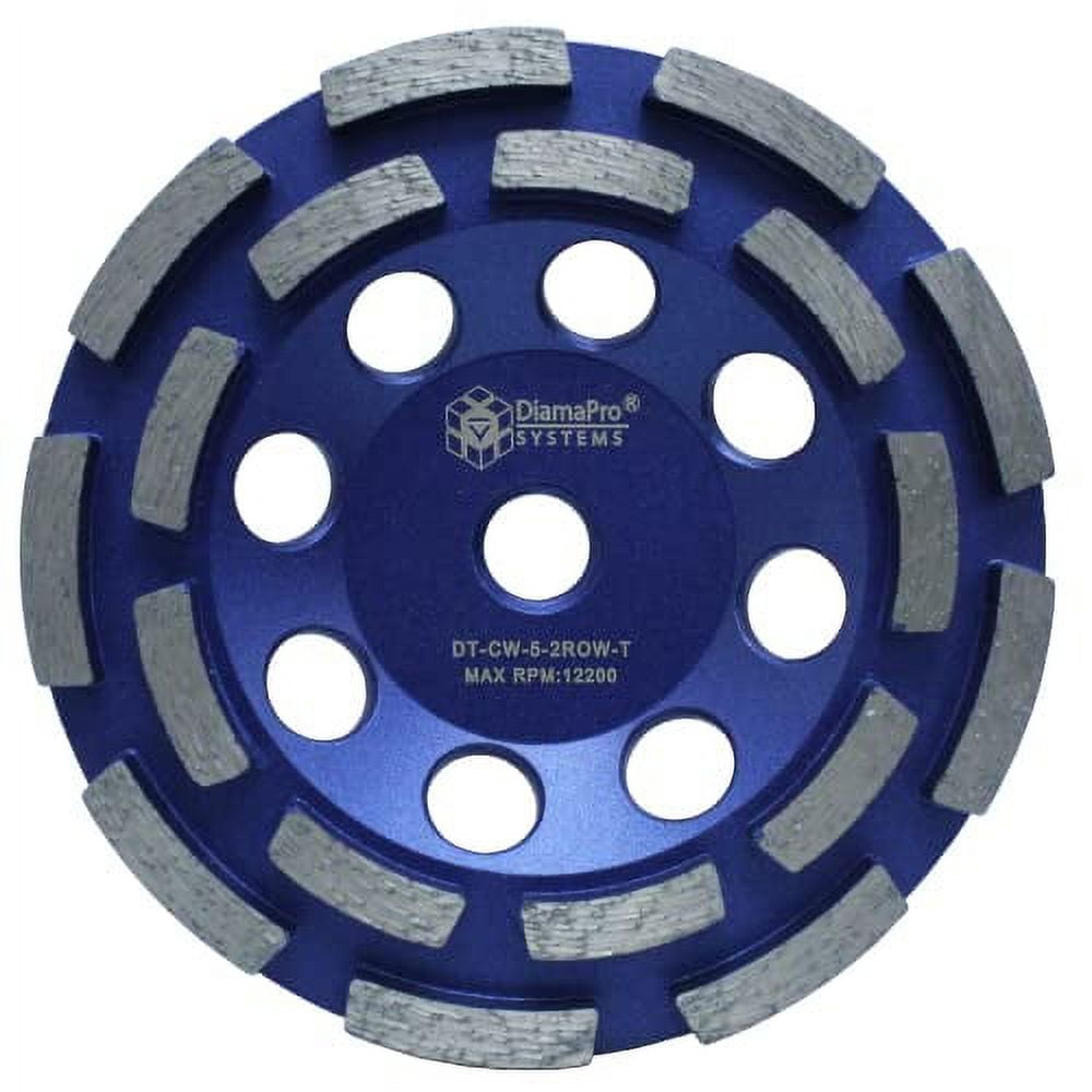 Threaded 5 Inch Double Row Abrasive Concrete Grinding Cup Wheel Tool