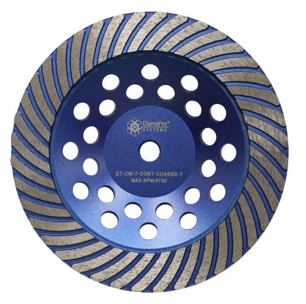 Threaded 7 Inch Continuous Rim Turbo Concrete Polishing Grinding Cup