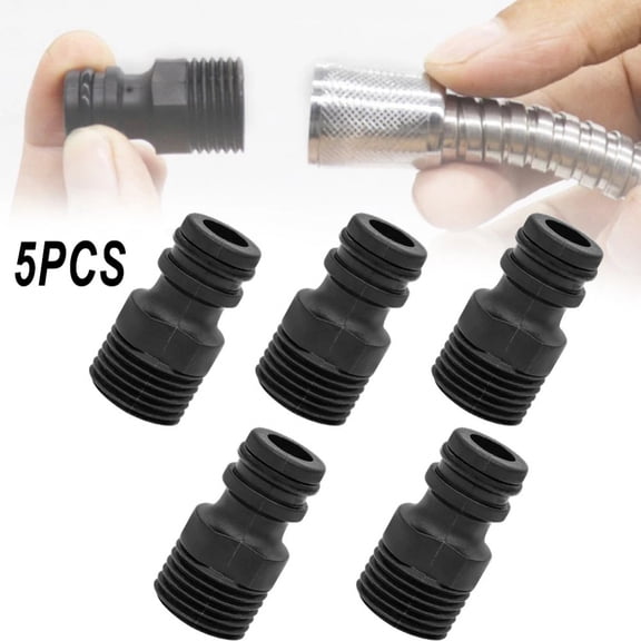 Threaded Fittings Threaded Joint Hydraulics Garden Plastic Quick Coupling Water Pipe 1/2inch 5pcs Faucet Adapter
