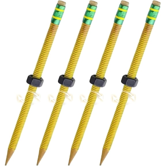 Threaded Focus Pencil, Special Adhd Fidget Pencil, Silent Tool Stress Relief Pen with A Sliding Nut That Moves for Office Work (10 Pcs)