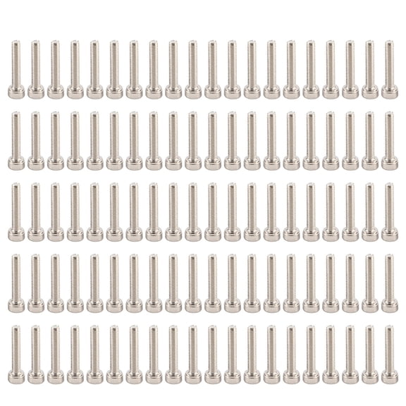 Threaded Hex Socket Screws M3 Stainless Steel SS304 Cap Head Bolts (M3*16)