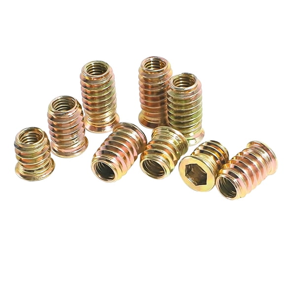 Threaded Insert, Hex Drive Threaded Inserts for Wood, Furniture Nuts, Hex Socket Drive