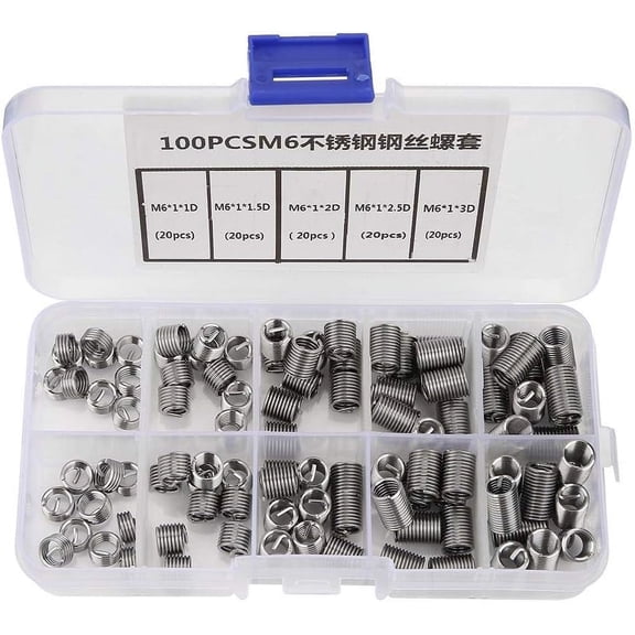 Threaded Inserts Improve Connection Resistance Vibration Resistance For 100pcs M6 Size