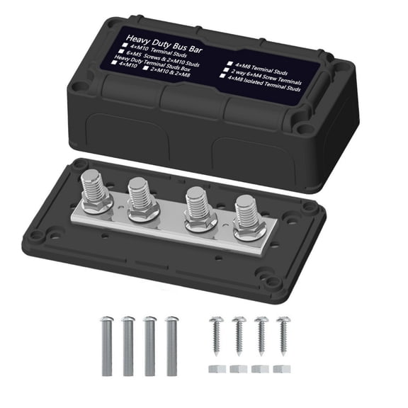 Threaded Junction Box 100A for Motorhome Boat Vehicle Power Distribution and Cable Organization Projects Use