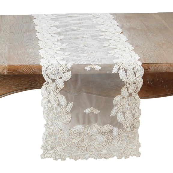 Threaded Lace Net Table Runner
