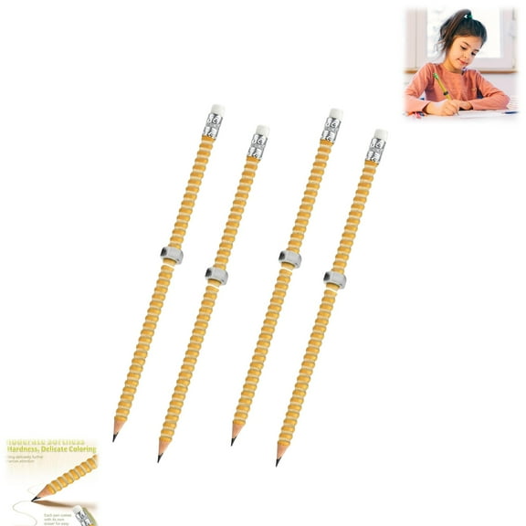 Threaded Pencil for Adhd, Threaded Pencil with Nut, Threaded Fidget Pencils with Nut, Quiet Classroom Fidgeting