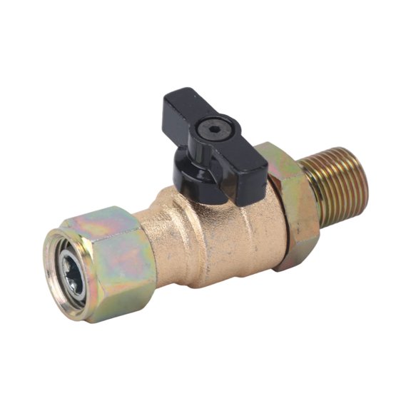 Threaded Trailer Air Line Shutoff Valves with Black Manual Handle for Brake-Line and Routine Service Tasks