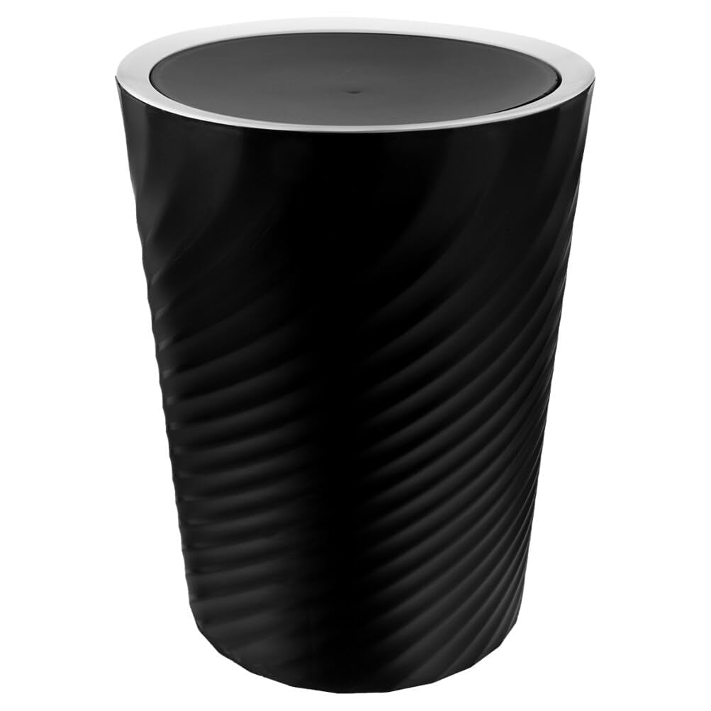 Threaded Trash Can Waste Basket Office Trash Can With Lid Bedroom Trash ...