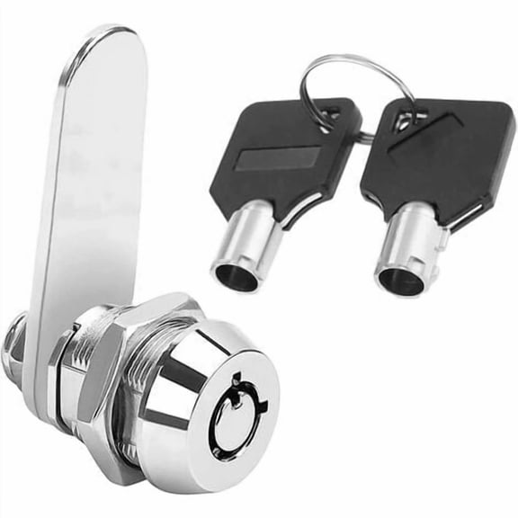 Threaded Tubular Cam Lock, Cylinder Lock Security Lock for Mailbox Barrel for Door, Drawer, Cupboard, Mailbox with Keys Alike (16mm)