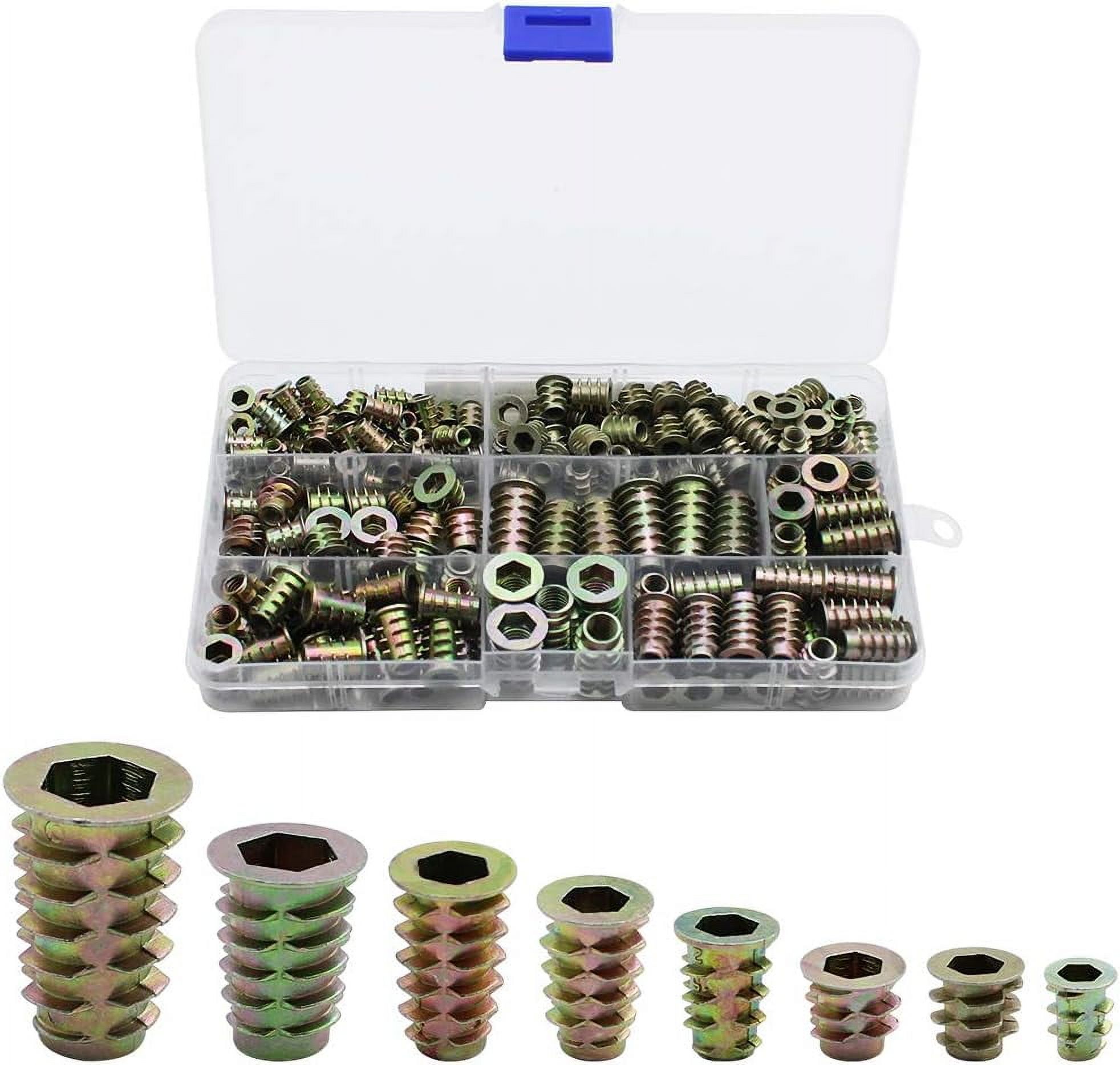 Threaded Wood Inserts Furniture Assortment, Zinc Alloy Construction for ...