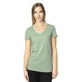 thumbnail image 1 of Threadfast Apparel 200RV Women's Ultimate CVC V-Neck T-Shirt-Army Heather-2XL, 1 of 3