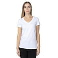 thumbnail image 1 of Threadfast Apparel 200RV Women's Ultimate CVC V-Neck T-Shirt-White-S, 1 of 3
