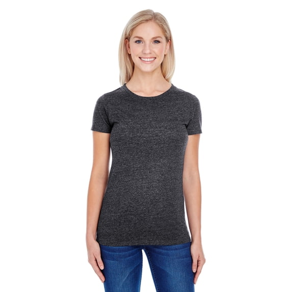 Threadfast Apparel 202A Ladies Triblend Short-Sleeve T-Shirt - Black Triblend - Small