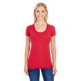 thumbnail image 1 of Threadfast Apparel 220S Ladies Spandex Scoop Neck T-Shirt - Active Red - Medium, 1 of 2