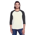 thumbnail image 1 of Threadfast Apparel 302G Unisex Triblend 3/4-Sleeve Raglan, 1 of 3