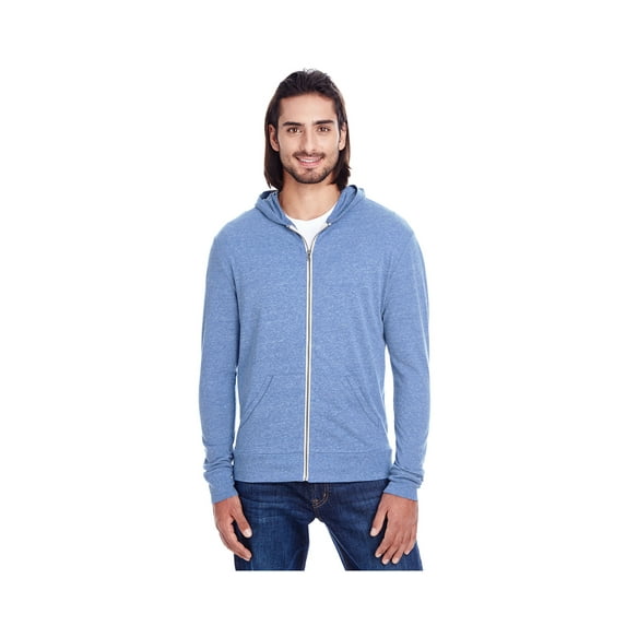 Threadfast Apparel 302Z Unisex Triblend Full-Zip Light Hoodie