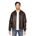 thumbnail image 1 of Threadfast Apparel 395J Bomber Jacket-Brown Vegan Leather-XL, 1 of 3