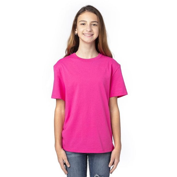 Threadfast Apparel 600A Youth Ultimate CVC T-Shirt-Hot Pink-XL