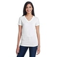 thumbnail image 1 of Threadfast Apparel Ladies' Invisible Stripe V-Neck T-Shirt - 252RV, 1 of 3