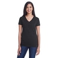 thumbnail image 1 of Threadfast Apparel Ladies' Invisible Stripe V-Neck T-Shirt - 252RV, 1 of 3