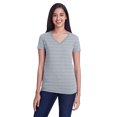 thumbnail image 1 of Threadfast Apparel Ladies' Invisible Stripe V-Neck T-Shirt - 252RV, 1 of 3
