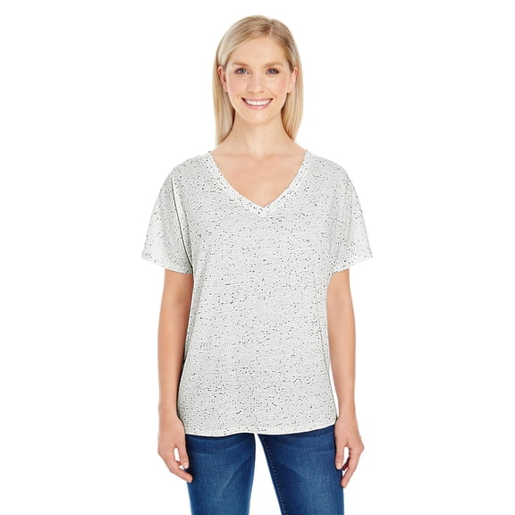 Threadfast Apparel Ladies' Triblend Fleck Short-Sleeve V-Neck T-Shirt - 203FV