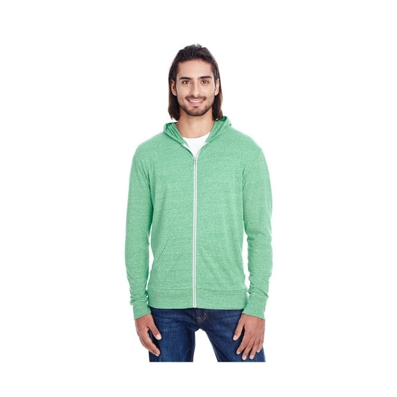 Threadfast Apparel Men's Triblend Full-Zip Light Hoodie, Style 302Z