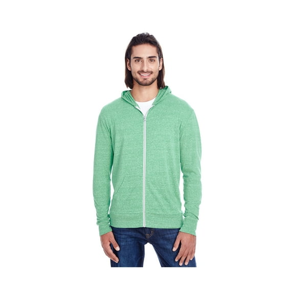 Threadfast Apparel Men's Triblend Full-Zip Light Hoodie, Style 302Z