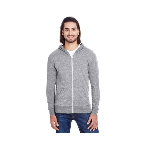 Threadfast Apparel Men's Triblend Full-Zip Light Hoodie, Style 302Z